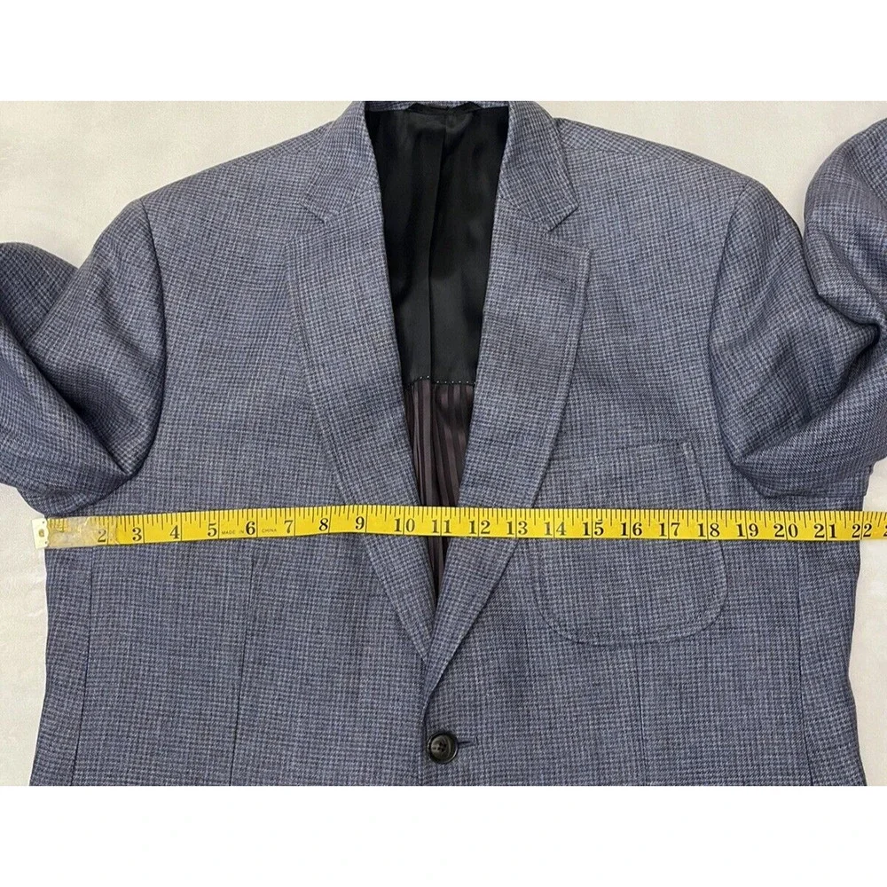 Kroon Men's Sports Jacket Coat 42 R Blazer Blue 2 Button Double Vent Lined